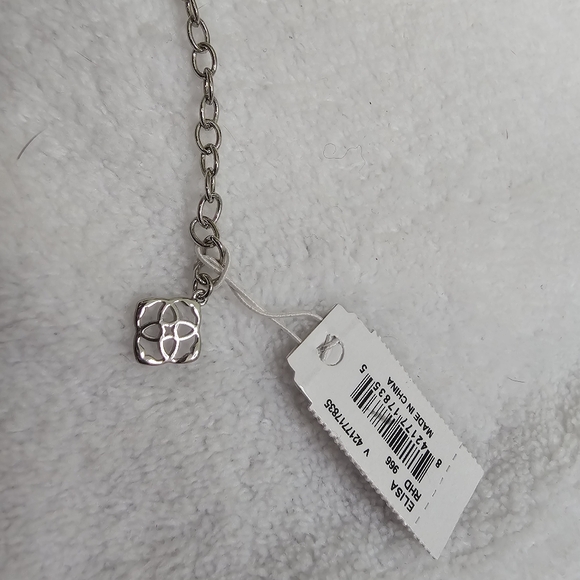 NEW Kendra Scott Silver Watercolor Illusion Elisa Pendant Necklace - Picture 5 of 5